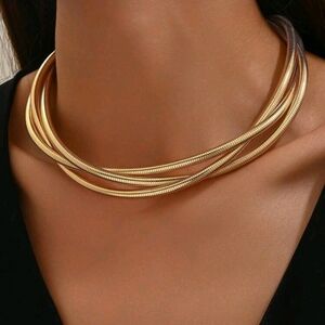 Elegant Gold Multi-Layer Necklace